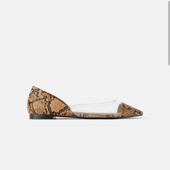 ZARA | VINYL BALLET FLATS - Picture 3 of 6